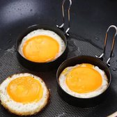 bakvormen set van 2 - rond - Ø7,5 cm|Ei- en Pannenkoekenvorm | Handig keukenhulpje | Vorm voor het bakken van mooie pannenkoekjes en eieren