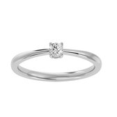 AËLRA 14K gouden fashion ring voor dames, 0.15ct natuurlijke ronde solitaire diamant
