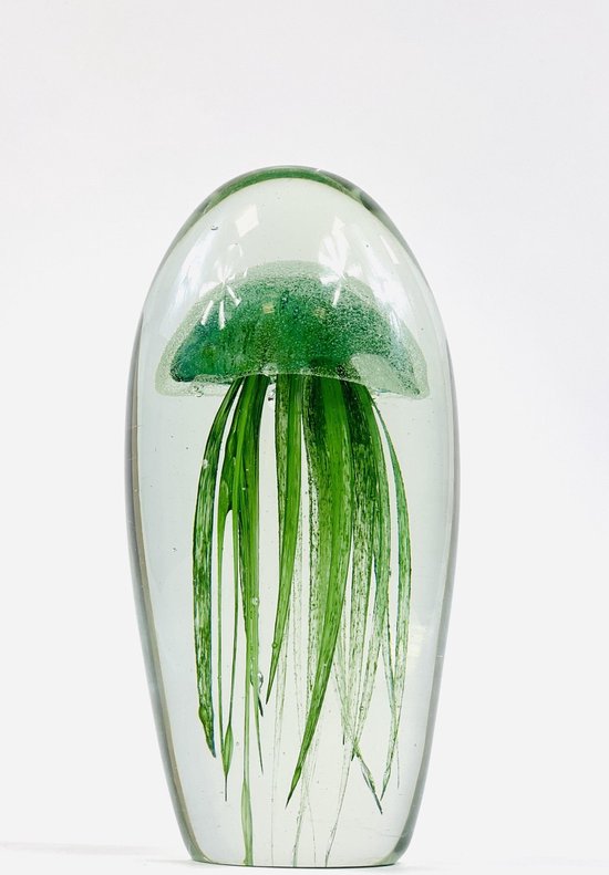 Microcomputer Verbergen levenslang Oneiro's luxe groene kwal in glas - 21 cm hoogte x 10 cm - decoratie -  dieren -... | bol.com