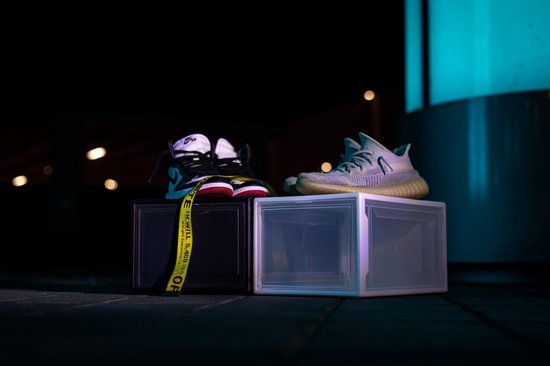 Schoenendoos - Opbergdoos - Sneakerbox - Transparant - Transparante schoenendoos - Sneakerdoos - Hypebeast - Schoenenopslag - Schoenen doos - Opslag - Schoenendozen transparant - Schoenenopbergsysteem - Transparante dozen