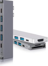 Sounix 8 in 2 USB c Hubs voor Apple Macbook Pro & Air - USB C - Thunderbolt 3 - USB 3.0 - Micro SD - 1080p@60Hz, 4K@30Hz