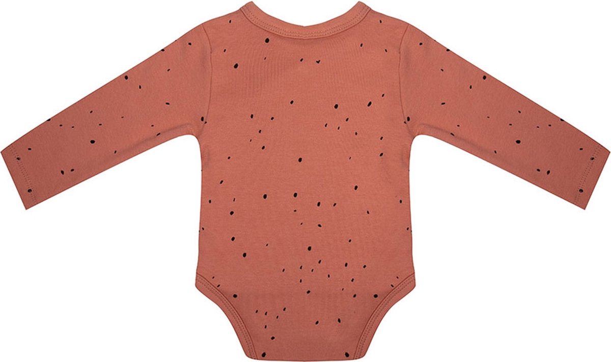 Romper Longsleeve Dots - Canyon Clay - Stippen print - Maat 62/68 - 3/6 maanden - Little Indians