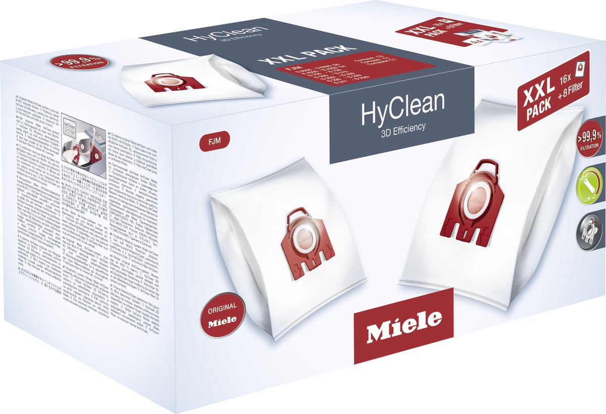 Miele HyClean 3D Efficiency FJM XXL-pack - Stofzuigerzakken - 16 stuks