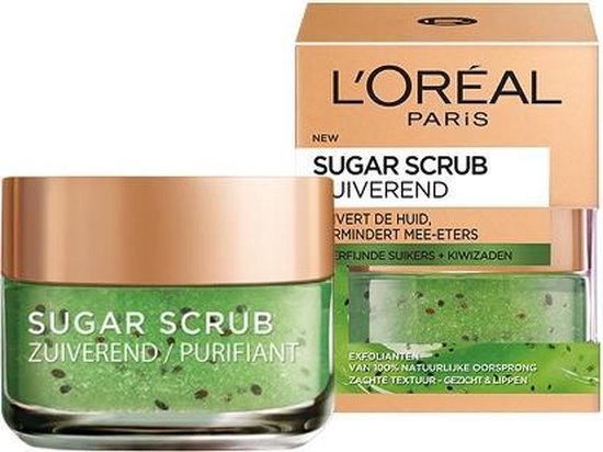 L'Oréal Paris Sugar Scrub Kiwi Gezichtsscrub - Zuiverend en Verzorgend - L’Oréal Paris