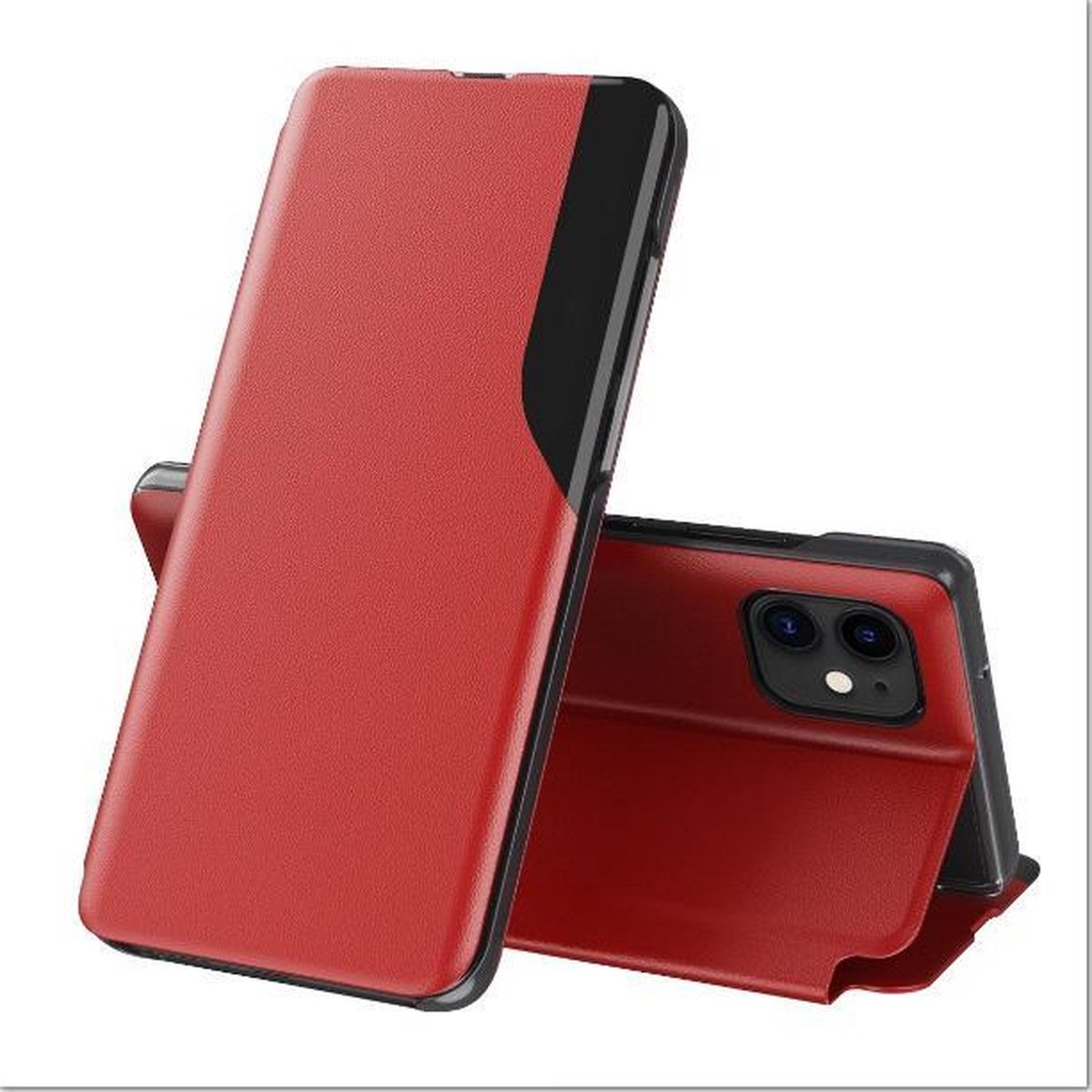 View Window Flip Cover met Magneetsluiting voor iPhone 11 - Rood