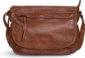 Pia Ries - Crossbody met overslag  Washed - Cognac