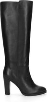 Manfield - Dames - Zwarte leren laarzen - Maat 39