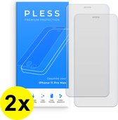 2x Screenprotector iPhone 11 Pro Max - Beschermglas Tempered Glass Cover - Pless®