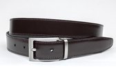 JV Belts Draaibare reversible heren riem bruin/zwart - heren riem - 3 cm breed - Zwart / Bruin - Echt Leer - Taille: 100cm - Totale lengte riem: 115cm