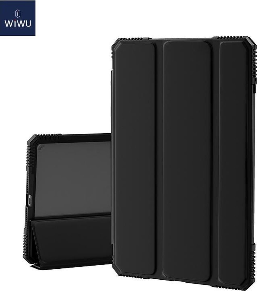 iPad 10.2 2020 hoes - Schokbestendige Tri-Fold Case met TPU frame - Alpha Smart Folio Case - Zwart