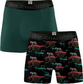 Muchachomalo - jongens bamboo 2-pack print & groen - 146/152