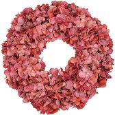 Viv! Home Luxuries Hortensia krans - zijde - donker roze - Ø46cm