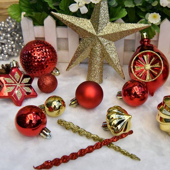 Kleine kerstballen - 14x stuks - rood - 3 cm - kunststof - onbreekbaar