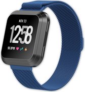 Eyzo Fitbit Versa, Versa light en Versa 2 band - Roestvrijstaal- Blauw- L