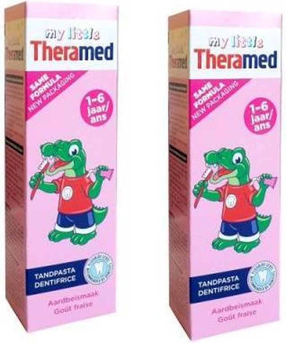 THERAMED Junior Tandpasta Voor Kinderen 1-6 Jaar - Aardbeismaak - PROMO-Pack 50ML x 2