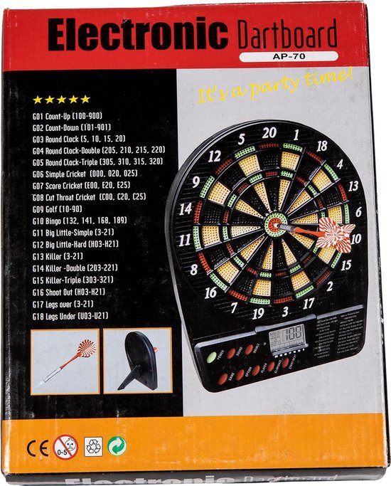Mini Elektronisch Dartboard + 4 Darts van Longfield — afbeelding 2