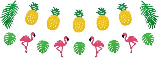 verraden marge feedback Tropische Slingers - Flamingo Slinger - Ananas Slinger - Tropische Decoratie  - 250cm | bol.com