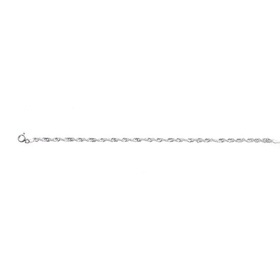 Lucardi Dames Armband gedraaid - Echt Zilver - Armband - Cadeau - 19 cm - Zilverkleurig