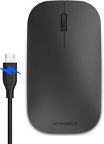 Transnect draadloze Bluetooth muis - Oplaadbaar - Zwart | bol.com