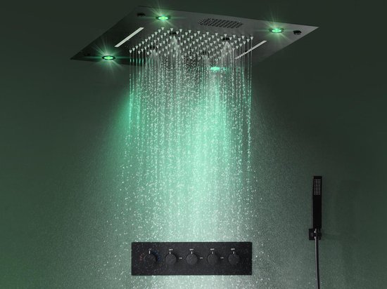 Ensemble thermostatique de douche à effet pluie encastrable - Boxer