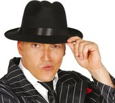 Zwarte trilby hoed/gleufhoed - Gangster/Maffia thema verkleedkleding voor volwassenen