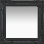 Wandspiegel 50x50 barok (incl LW 3d klok) - spiegel