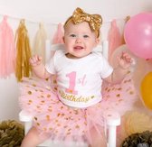 Verjaardag outfit, verjaardagjurk, verjaardag cakesmash kleding, 1st Birthday  verjaardag set (3-delig)