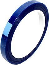 Hittebestendige polyester silicone tape blauw 10mm x 66m