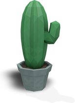 3D Papercraft-Kit Cactus - donker groen / grijs | doe het zelf pakket