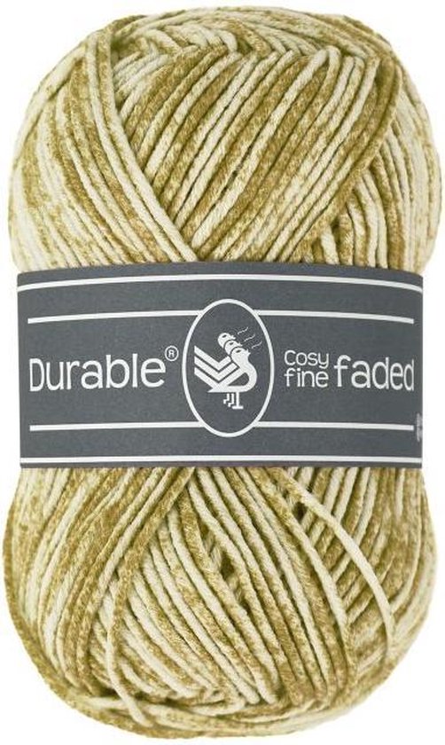 Durable Cosy fine faded Mosterd (2205) - acryl en katoen garen tie-dye - 5 bollen van 50 gram