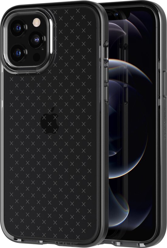 Tech21 Evo Check hoesje Smokey Black Geschikt voor iPhone 12