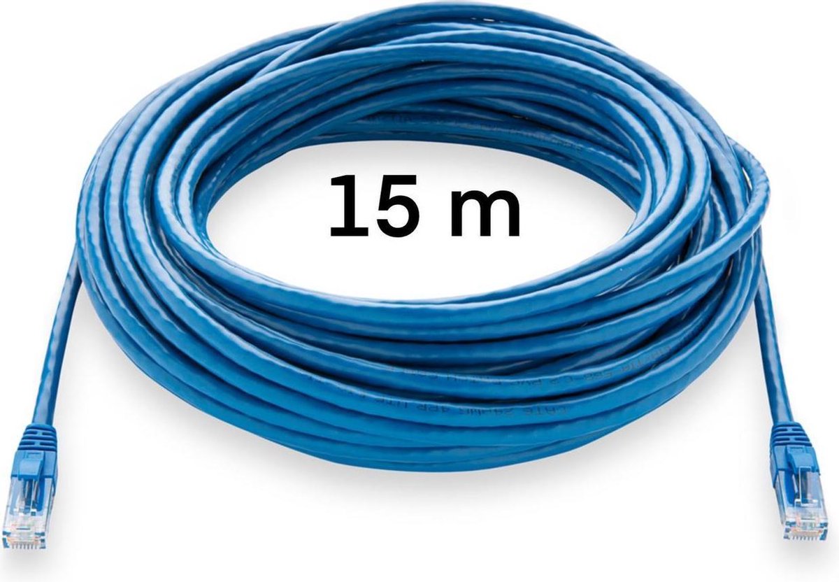 Maak het zwaar visie Bouwen op UTP kabel 15 meter - CAT 6 - Internetkabel - Ethernet kabel – Netwerkkabel  | bol.com