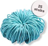 Haarelastiekjes - 25 stuks - Lichtblauw - Haaraccessoires - Meisje - Baby - Elastiekjes - GRATIS Verzending