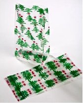Bedrukte Zakken Kerstboompjes 12,7x7,6x29,2cm met zijvouw (100 stuks)