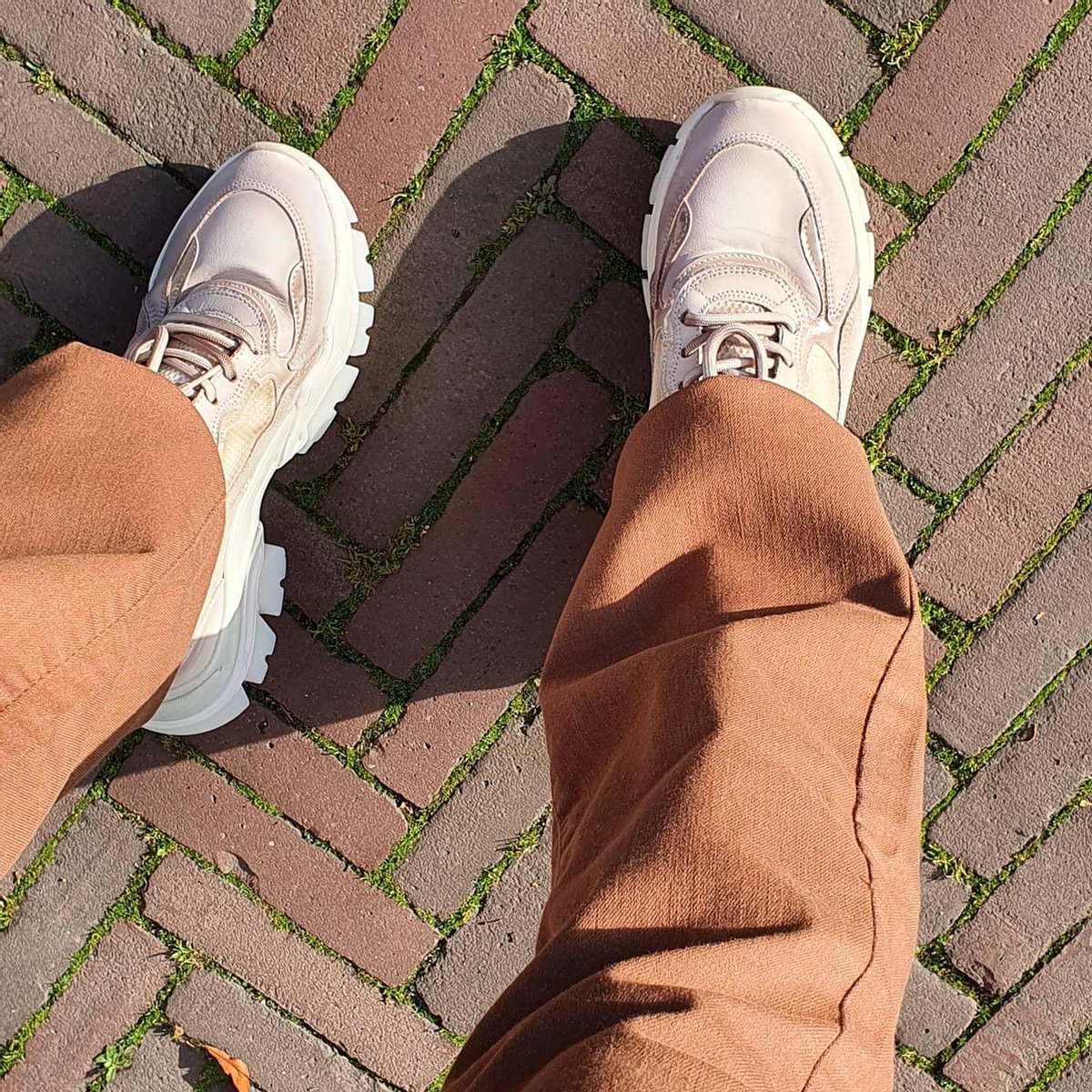 Bronx Tayke-Over Dames Sneakers - Taupe - 38 | bol.com
