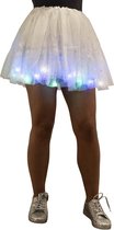 Tule rokje - Volwassen petticoat - Met gekleurde lichtjes – Wit - Tutu - Ballet rokje