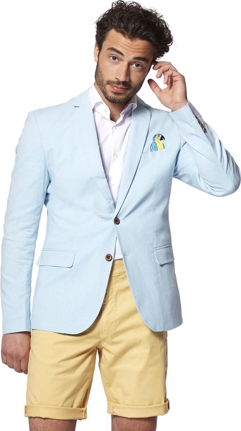 OppoSuits Deluxe Birdie - Soft Blue - Blazer pour homme - Taille: EU 50 - Été