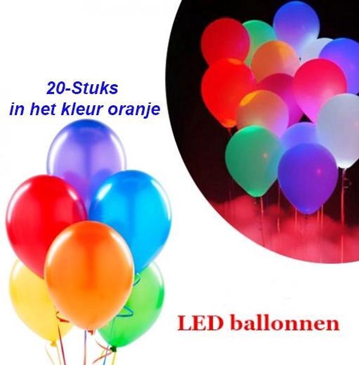 5pcs Ballons Ballons Lumineux, Ballons Led Avec Ballons Bâton