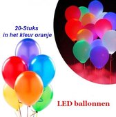 20-Stuks LED Ballonnen voor Elke Feestelijke Gelegenheid in Kleur Oranje