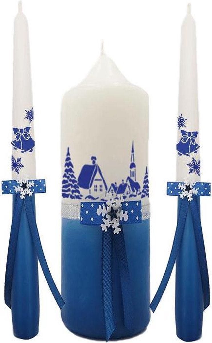 Kerstkaarsen Cadeauset 3 stuks