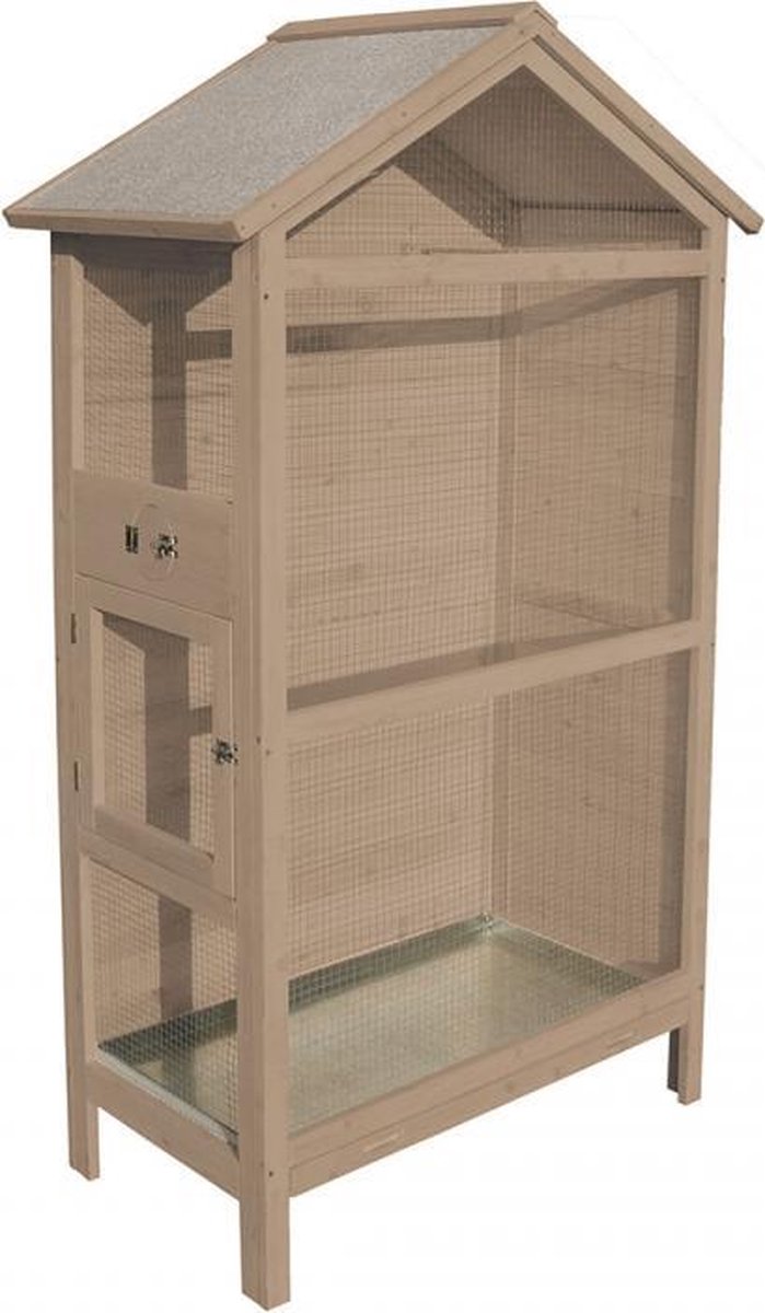 Duvo+ Woodland volière acacia cottage Taupe 100x55x175cm