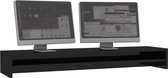 XL - Monitor verhoger - Monitorstandaard - Hoogglans zwart - 100x24x13 cm