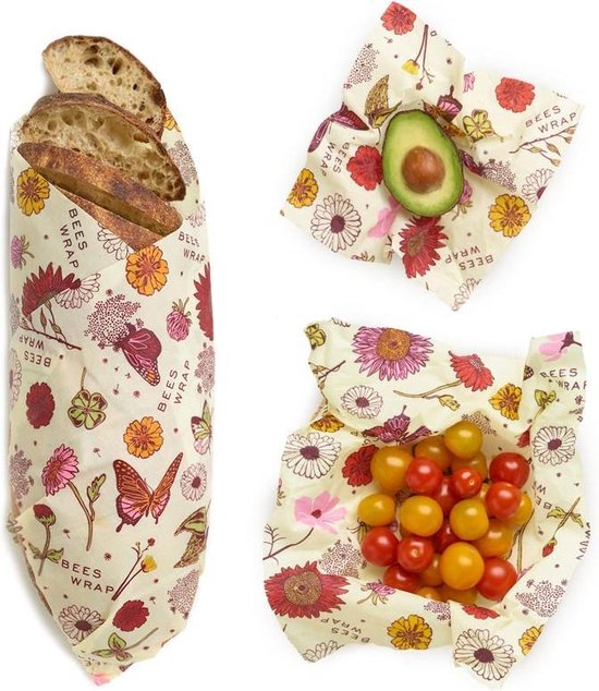 Bee's Wrap plant based food wrap S/M/L - Flower print