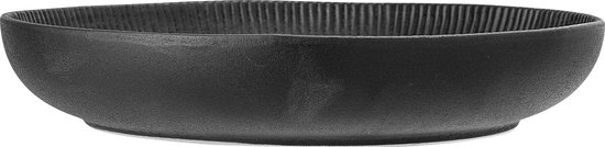 Bloomingville Neri Servierschale Schwarz - Keramik Schale 33cm Durchmesser