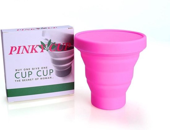 PinkyCup Menstruatiecup met Sterilisator - Medisch Siliconen Cups - Herbruikbaar - Milieuvriendelijk - Roze - PinkyCup
