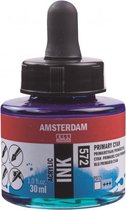 Amsterdam Acrylic Inkt Fles 30 ml Primaircyaan 572