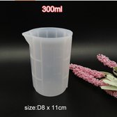 Maatbeker 300ml 1 Stuk Mal Epoxy Mallen Flexibel Kunsstof Epoxy Mold Gietmal Zeep Siliconen Mallen