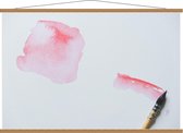 Schoolplaat – Roze Inktvlek  - 120x80cm Foto op Textielposter (Wanddecoratie op Schoolplaat)
