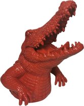 Beeld krokodil half body rood