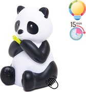 Dhink Panda Karma Nachtlamp met Timer, Tap en Dim functie Kinderlamp Zwart Wit